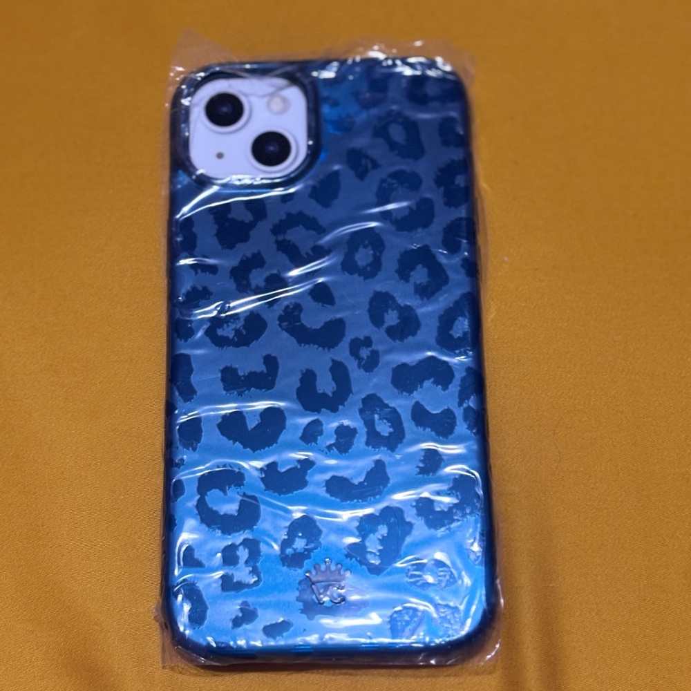 Velvet Caviar Blue Animal Print Phone Case for iPhone 15 plus